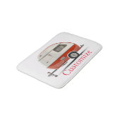 Klassischer Retro Teardrop Camper Thunder_Cove Badematte (Schrägansicht)