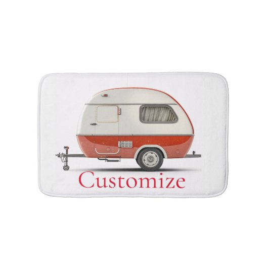 Klassischer Retro Teardrop Camper Thunder_Cove Badematte (Vorderseite)