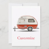 Klassischer Retro Teardrop Camper Thunder_Cove Einladung (Vorderseite)