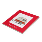 Klassischer Retro Teardrop Camper Thunder_Cove Fliese (Seite)