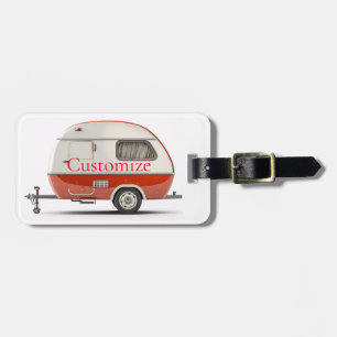 Klassischer Retro Teardrop Camper Thunder_Cove Gepäckanhänger