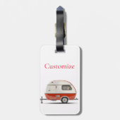 Klassischer Retro Teardrop Camper Thunder_Cove Gepäckanhänger (Rückseite vertikal)