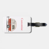 Klassischer Retro Teardrop Camper Thunder_Cove Gepäckanhänger (Rückseite horizontal)