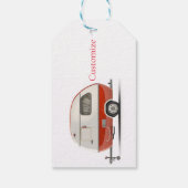 Klassischer Retro Teardrop Camper Thunder_Cove Geschenkanhänger (Rückseite)