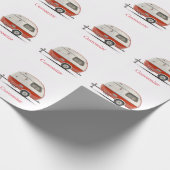Klassischer Retro Teardrop Camper Thunder_Cove Geschenkpapier (Ecke)