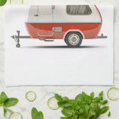 Klassischer Retro Teardrop Camper Thunder_Cove Geschirrtuch (Gefaltet)