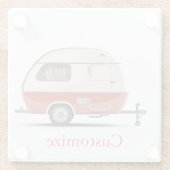 Klassischer Retro Teardrop Camper Thunder_Cove Glasuntersetzer (Rückseite)