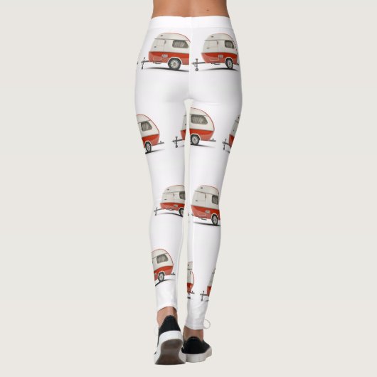 Klassischer Retro Teardrop Camper Thunder_Cove Leggings (Rückseite)