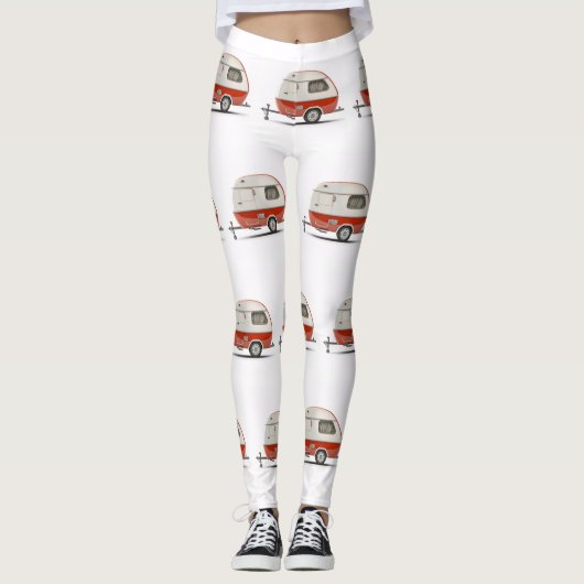 Klassischer Retro Teardrop Camper Thunder_Cove Leggings (Vorderseite)