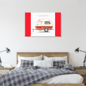 Klassischer Retro Teardrop Camper Thunder_Cove Leinwanddruck (Insitu (Schlafzimmer))