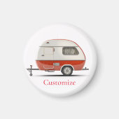 Klassischer Retro Teardrop Camper Thunder_Cove Magnet (Vorne)