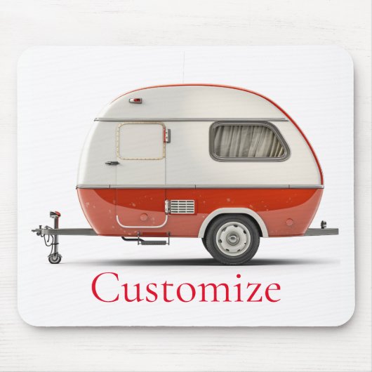 Klassischer Retro Teardrop Camper Thunder_Cove Mousepad (Vorne)