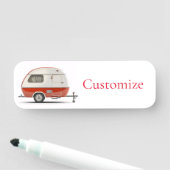 Klassischer Retro Teardrop Camper Thunder_Cove Namensschild (Beispiel)