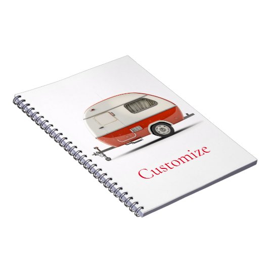 Klassischer Retro Teardrop Camper Thunder_Cove Notizblock (Rechte Seite)