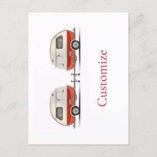 Klassischer Retro Teardrop Camper Thunder_Cove Postkarte