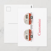 Klassischer Retro Teardrop Camper Thunder_Cove Postkarte (Vorne/Hinten)