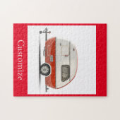 Klassischer Retro Teardrop Camper Thunder_Cove Puzzle (Horizontal)