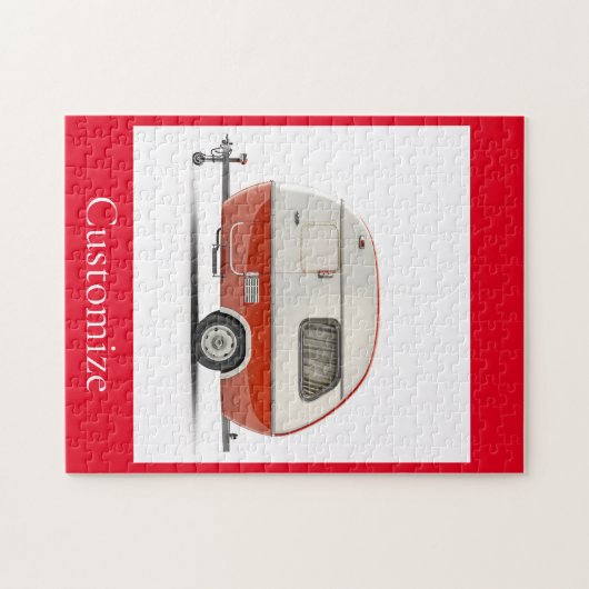 Klassischer Retro Teardrop Camper Thunder_Cove Puzzle (Horizontal)