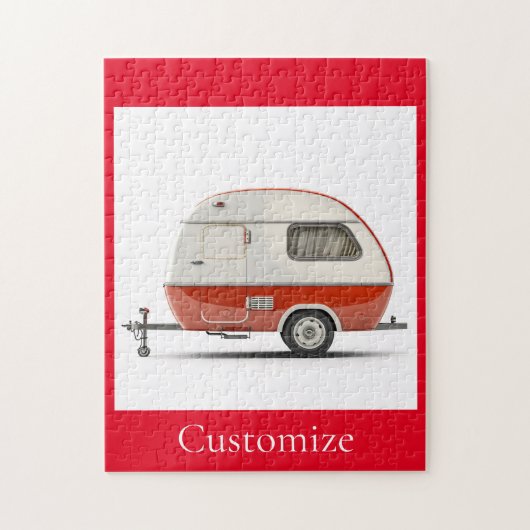 Klassischer Retro Teardrop Camper Thunder_Cove Puzzle (Vertikal)