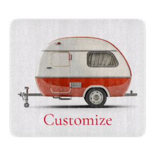 Klassischer Retro Teardrop Camper Thunder_Cove Schneidebrett