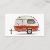 Klassischer Retro Teardrop Camper Thunder_Cove Visitenkarte (Rückseite)