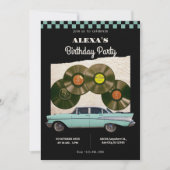 Klassischer Retrowagen Geburtstag Einladung (Vorderseite)