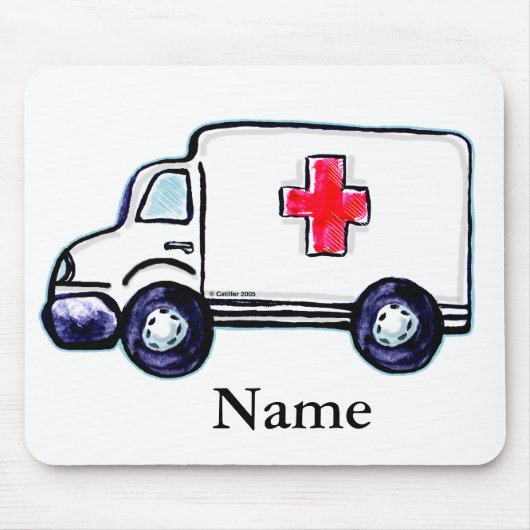 Klassischer Rettungswagen Mousepad (Vorne)