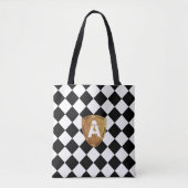 Klassischer Rhombus Schwarz/Weiß mit Monogram Tasche (Vorderseite)