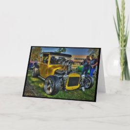 Klassischer Roadster Feiertagskarte
