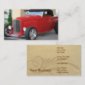Klassischer Roadster Visitenkarte (Vorne/Hinten)