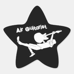 Klassischer Rock-Air-Gitarre Stern-Aufkleber
