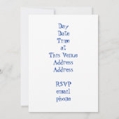 Klassischer Rock-and-Roll Jive Tanzen Einladung (Rückseite)