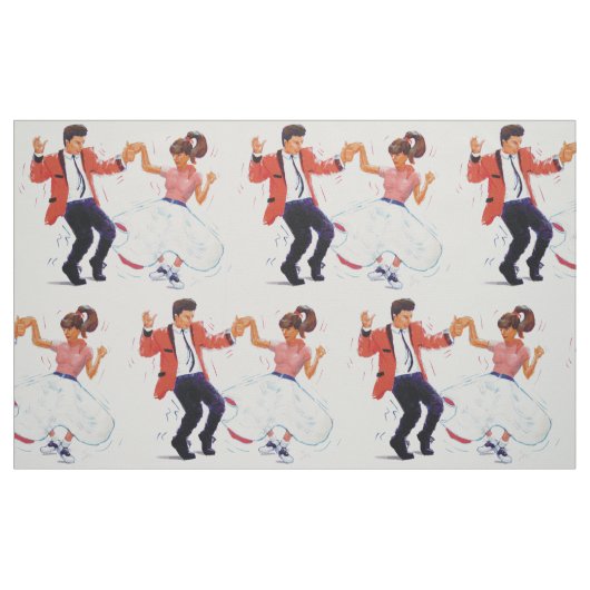 klassischer Rock-and-Rolltanzen-Pudelrock Stoff (Fat Quarter (45,7 x 55,9 cm))