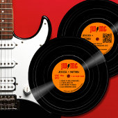 Klassischer Rock-Bolt-Monogramm-Datensatz Save the Save The Date