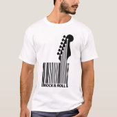 Klassischer Rock'n'Roll-Strichcode T-Shirt (Vorderseite)