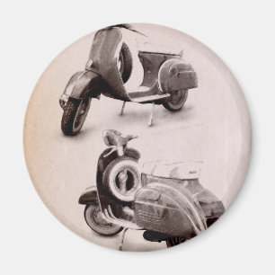 Klassischer Roller 1969 Magnet