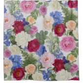 Klassischer romantischer Blumen-Teppich Duschvorhang (Vorderseite)
