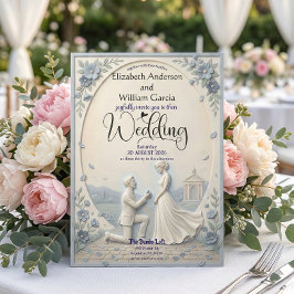 Klassischer Romantischer Heiratsantrag Hochzeit Einladung