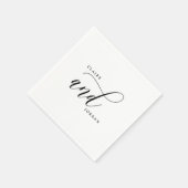 Klassischer Romantischer Hochzeits-Cocktailserviet Serviette (Ecke)