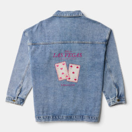 klassischer Rosa-Las-Vegas-Junggeselinnen-Abschied Jeansjacke