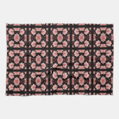 Klassischer Rosa Lotus Geschirrtuch (Horizontal)