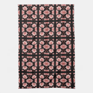 Klassischer Rosa Lotus Geschirrtuch