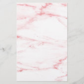 Klassischer rosa Marmor Briefpapier (Vorderseite)