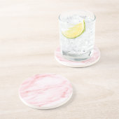 Klassischer rosa Marmor Untersetzer (Seite)