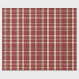 Klassischer Rot-Grüner-Feiertags-Tartan-Schneefloc Geschenkpapier