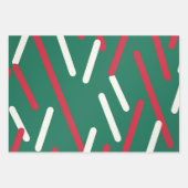 Klassischer, rot-grüner und weißer Urlaubsarm Geschenkpapier Set (Vorderseite 2)