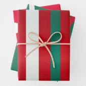 Klassischer, rot-grüner und weißer Urlaubsarm Geschenkpapier Set (Beispiel)
