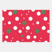 Klassischer, rot-grüner und weißer Urlaubsarm Geschenkpapier Set (Vorderseite 3)