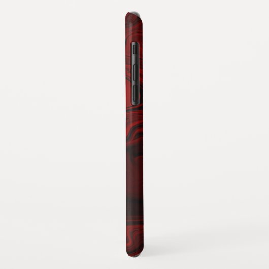 Klassischer Rot- und Schwarzer Marmor Case-Mate iPhone Hülle (Hinten/Links)