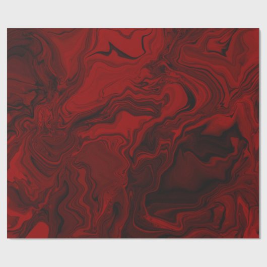 Klassischer Rot- und Schwarzer Marmor Geschenkpapier (Flach)